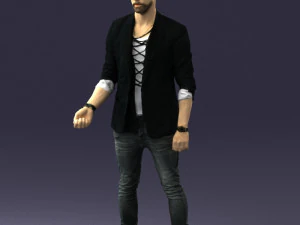 000556 Confident Casual Man Modern Male Character 3D Model
