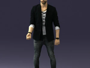 000556 Confident Casual Man Modern Male Character 3D Model