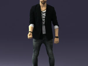 000556 Confident Casual Man Modern Male Character 3D Model