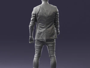 000556 Confident Casual Man Modern Male Character 3D Model