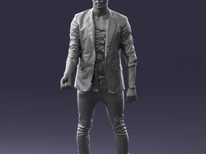 000556 Confident Casual Man Modern Male Character 3D Model