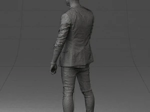 000556 Confident Casual Man Modern Male Character 3D Model