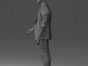 000556 Confident Casual Man Modern Male Character 3D Model