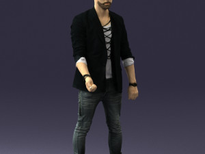 man in black dress 0220 3d print ready 3D Print Model