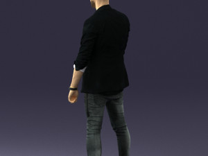 man in black dress 0220 3d print ready 3D Print Model