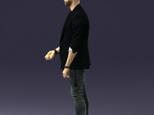 man in black dress 0220 3d print ready 3D Print Model