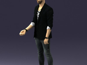 man in black dress 0220 3d print ready 3D Print Model