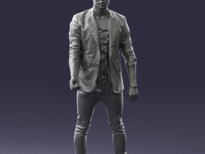 man in black dress 0220 3d print ready 3D Print Model