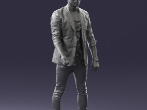 man in black dress 0220 3d print ready 3D Print Model