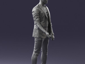 man in black dress 0220 3d print ready 3D Print Model