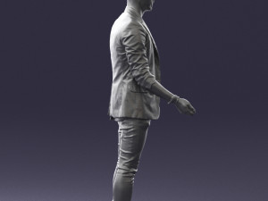 man in black dress 0220 3d print ready 3D Print Model