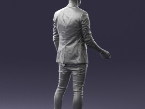 man in black dress 0220 3d print ready 3D Print Model