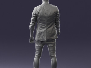 man in black dress 0220 3d print ready 3D Print Model
