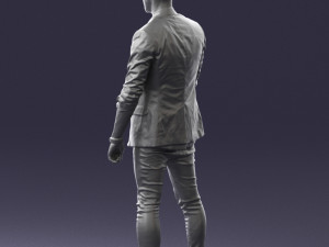 man in black dress 0220 3d print ready 3D Print Model