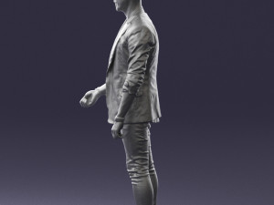 man in black dress 0220 3d print ready 3D Print Model