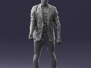 man in black dress 0220 3d print ready 3D Print Model
