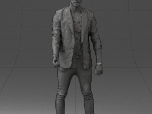 man in black dress 0220 3d print ready 3D Print Model