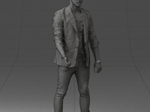 man in black dress 0220 3d print ready 3D Print Model