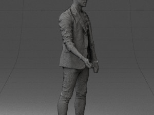 man in black dress 0220 3d print ready 3D Print Model