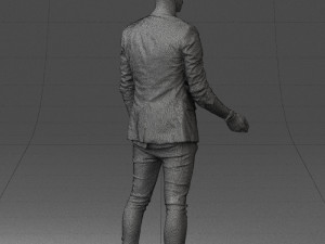 man in black dress 0220 3d print ready 3D Print Model