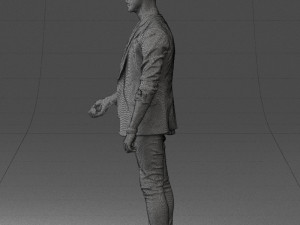 man in black dress 0220 3d print ready 3D Print Model