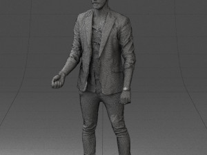 man in black dress 0220 3d print ready 3D Print Model