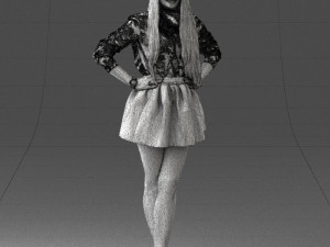 woman in pose 0238 Modelo 3D