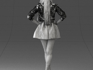 woman in pose 0238 Modelo 3D