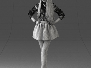 woman in pose 0238 Modelo 3D