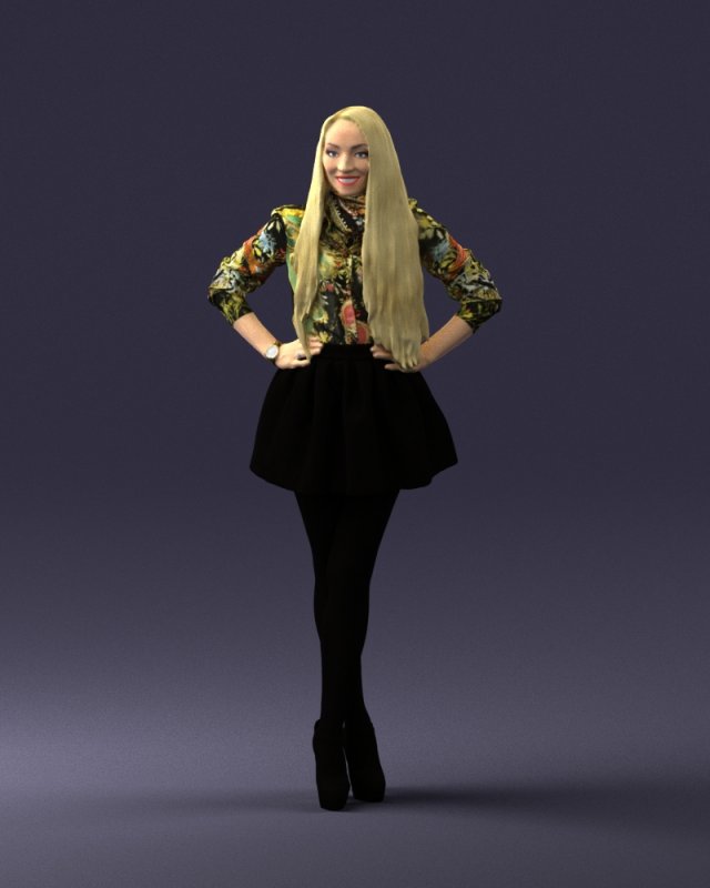 woman in pose 0238 3d print ready 3D 打印模型 .c4d .max .obj .3ds .fbx .stl .blend 