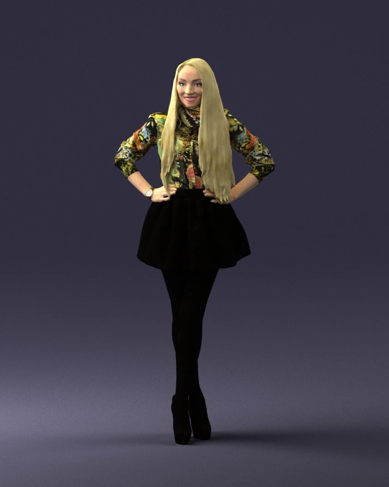 woman in pose 0238 3d print ready 3D Print Model .c4d .max .obj .3ds .fbx .stl .blend 