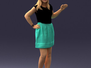woman in pose 0246 3D Модель