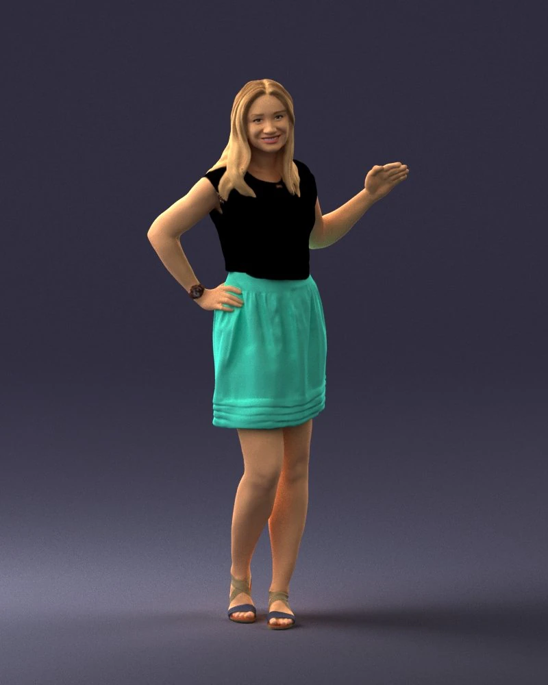 woman in pose 0246 3d print ready 3D Print Model .c4d .max .obj .3ds .fbx .stl .blend 