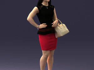 woman in black dress 0247 3d print ready 3D Print Model