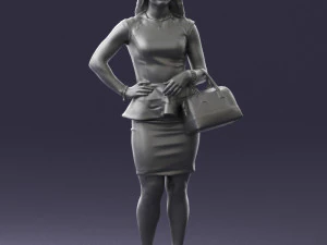 woman in black dress 0247 3d print ready 3D Print Model