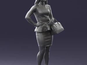woman in black dress 0247 3d print ready 3D Print Model
