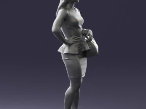 woman in black dress 0247 3d print ready 3D Print Model