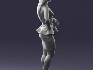 woman in black dress 0247 3d print ready 3D Print Model