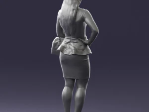 woman in black dress 0247 3d print ready 3D Print Model