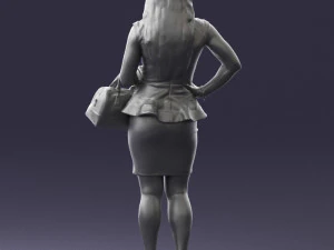 woman in black dress 0247 3d print ready 3D Print Model