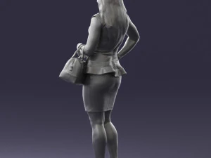 woman in black dress 0247 3d print ready 3D Print Model