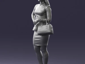 woman in black dress 0247 3d print ready 3D Print Model