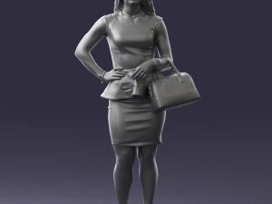 woman in black dress 0247 3d print ready 3D Print Model
