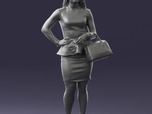 woman in black dress 0247 3d print ready 3D Print Model
