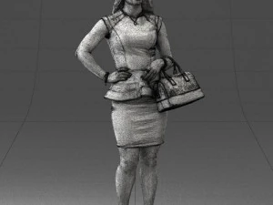 woman in black dress 0247 3d print ready 3D Print Model