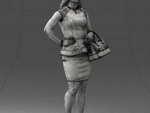 woman in black dress 0247 3d print ready 3D Print Model