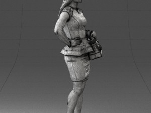 woman in black dress 0247 3d print ready 3D प्रिंट मॉडल