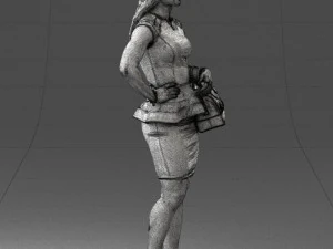 woman in black dress 0247 3d print ready 3D Print Model