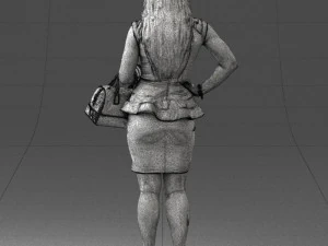 woman in black dress 0247 3d print ready 3D Print Model