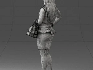 woman in black dress 0247 3d print ready 3D Print Model